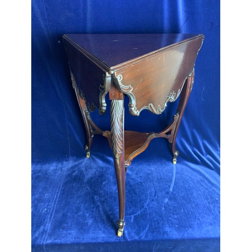 148 - Edwardian Triangular Three Drop Leaf Table