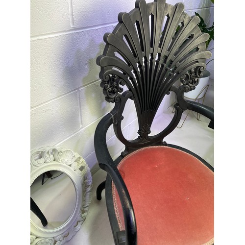 150 - Vintage Statement Chair Project A/F & Ornate Mirror