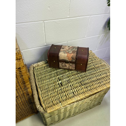 151 - Wicker Baskets & Small Chest
