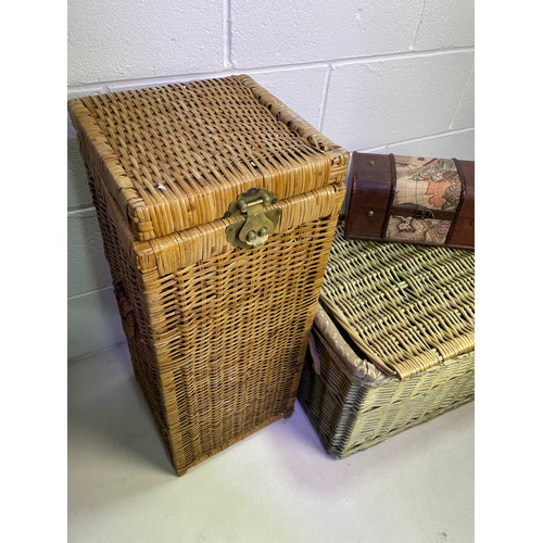151 - Wicker Baskets & Small Chest
