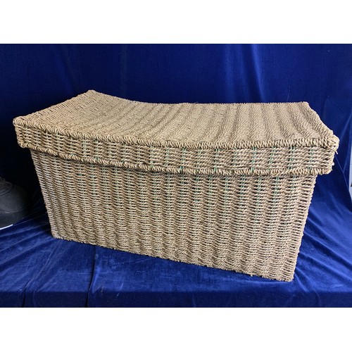 160 - Large Metal Framed Sea Grass Box