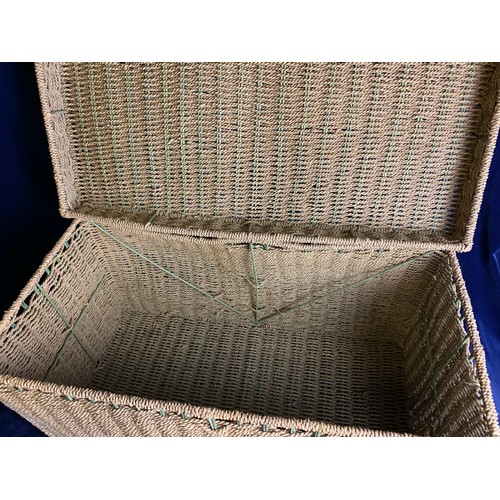 160 - Large Metal Framed Sea Grass Box