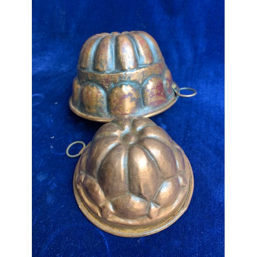 13 - Vintage Copper Jelly Moulds - GA 42354