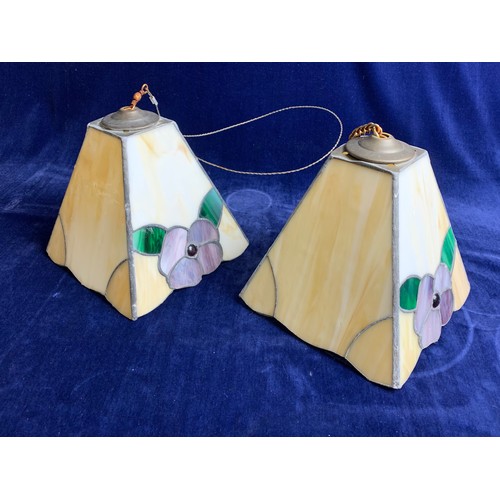 106 - Two Vintage tiffany Style Lamp Shades one a/f