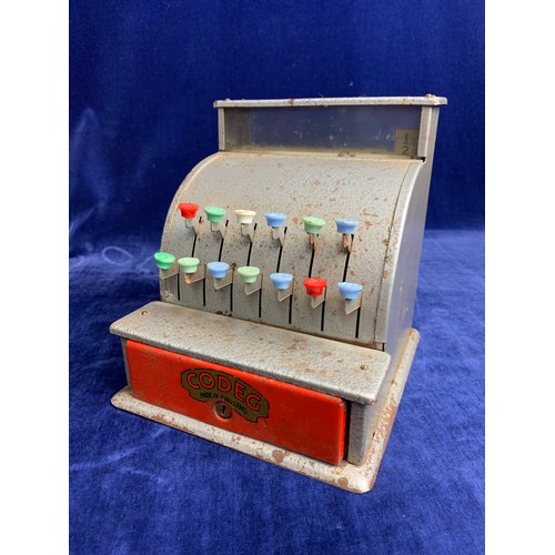 136A - 1950's Codeg Metal Toy Cash Register