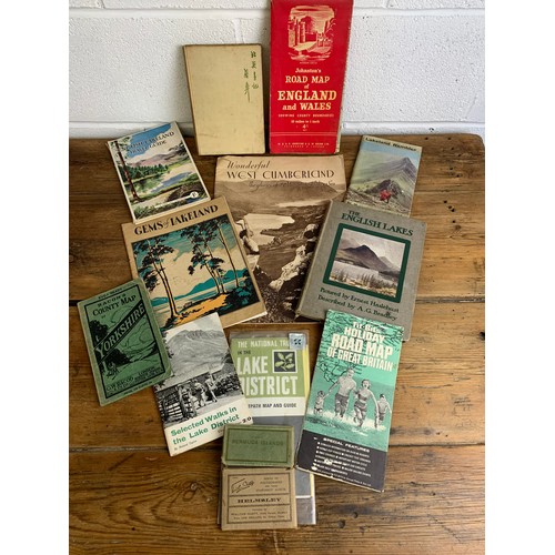 8 - Various vintage Lake District and North Yorkshire Maps and Tourist Ephemera - GA 29441 - inc. The Si... 