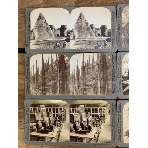 19 - 10 Sun Sculpture Stereoscope Stereocards by Underwood and Underwood - GA 29441 - inc. The Colosseum,... 