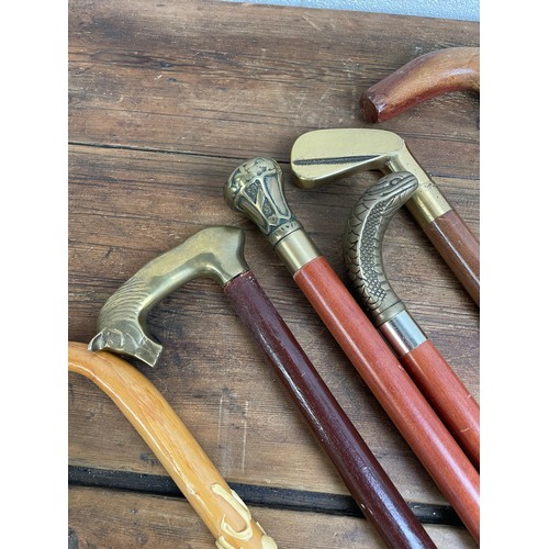 35 - Six Vintage Walking Sticks