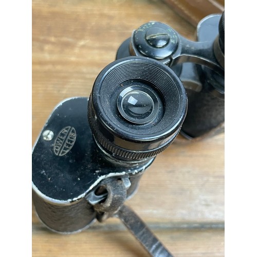 48 - Vintage 8x25 Binoculars By Owen Leeds in Leather case GA361790019565