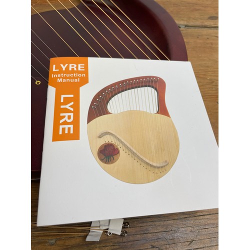 21 - Lyre Harp With Spare Strings & Instructions