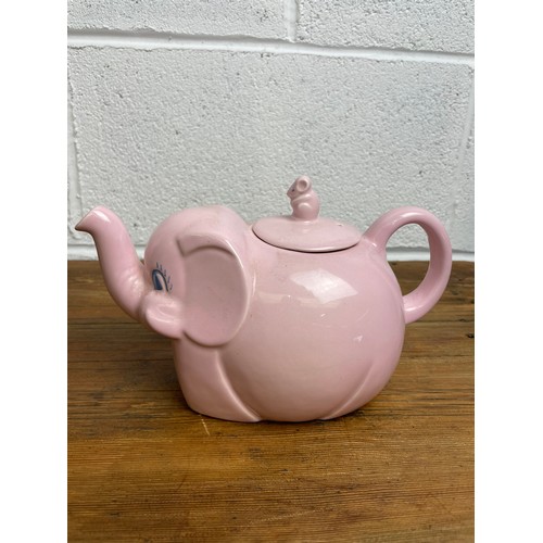 304 - Pink Carlton Ware Elephant Teapot