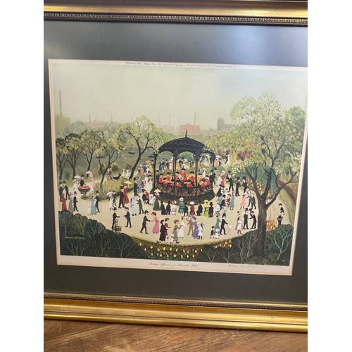 552 - Helen Bradley Sunday Afternoon in Alexandra Park Limited Edition Signed Print