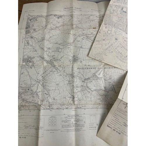 261 - Two 1950s Ordnance Survey Maps inc Haworth Moor