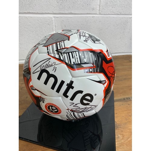 32 - Sheffield United hand signed autographed ball by the full team - this ball was given to our vendor b... 