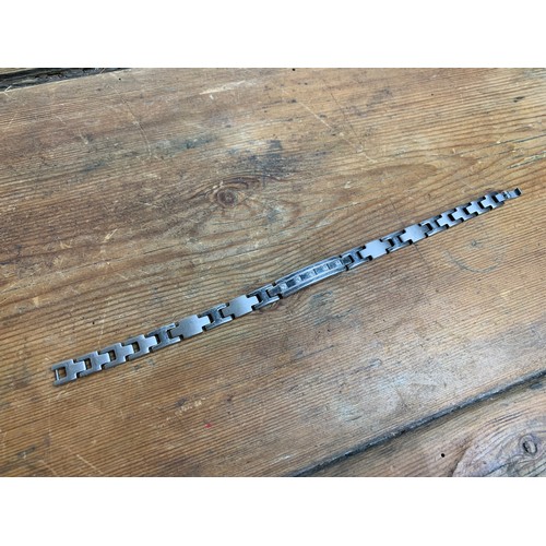 191 - Titanium bracelet with inset stones