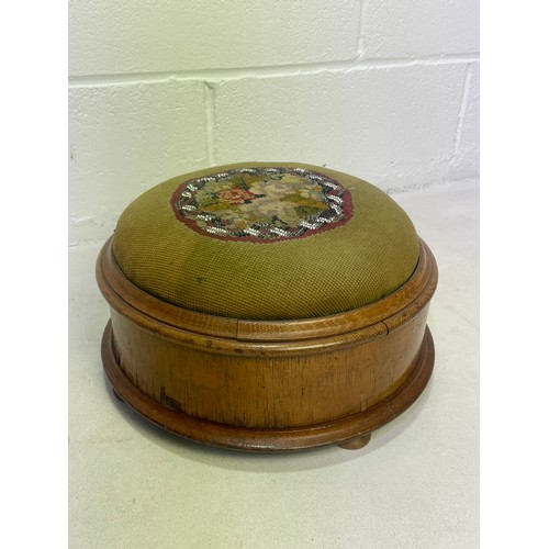 96 - Victorian Button Foot Stool