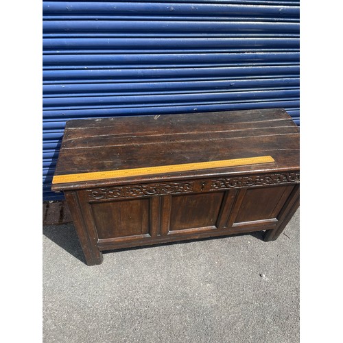 102 - 18th Century Oak Coffer Blanket Box