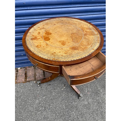 112 - Regency Style Drum Side Table