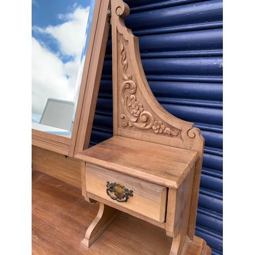 119 - Fantastic Quality Antique Pine Dressing Table with Mirror