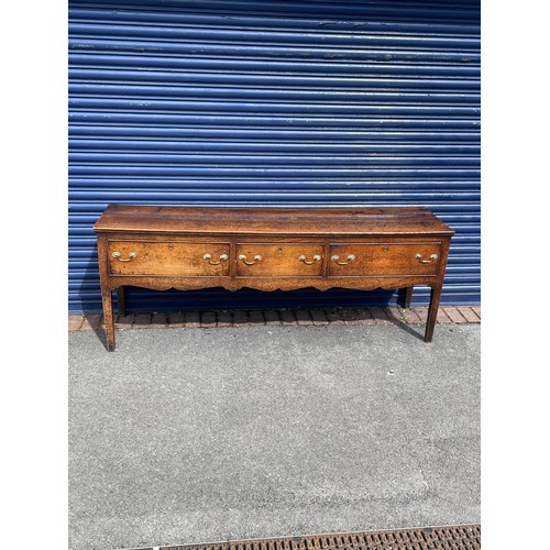 132 - 17th Century Oak Sideboard 194cm Wide 48cm Deep 72cm Tall