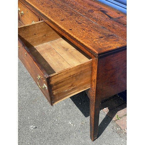 132 - 17th Century Oak Sideboard 194cm Wide 48cm Deep 72cm Tall