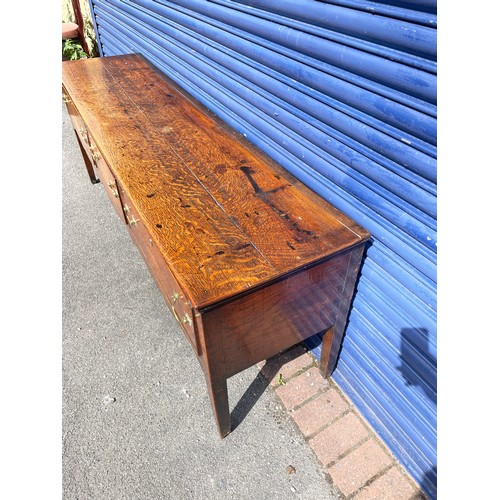 132 - 17th Century Oak Sideboard 194cm Wide 48cm Deep 72cm Tall