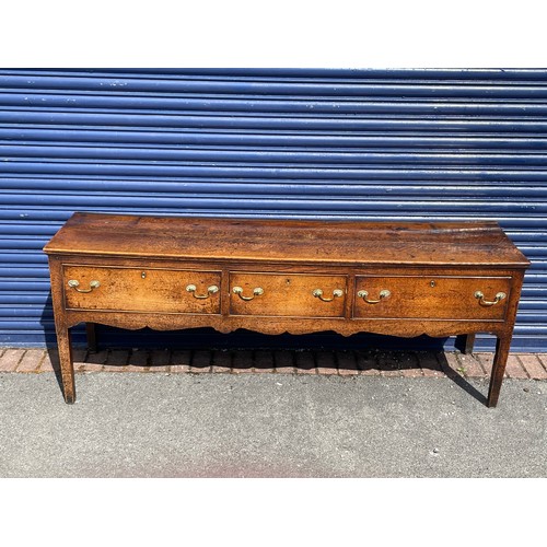 132 - 17th Century Oak Sideboard 194cm Wide 48cm Deep 72cm Tall