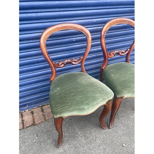 136 - Two Victorian Balloon Back Chairs