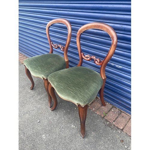 136 - Two Victorian Balloon Back Chairs