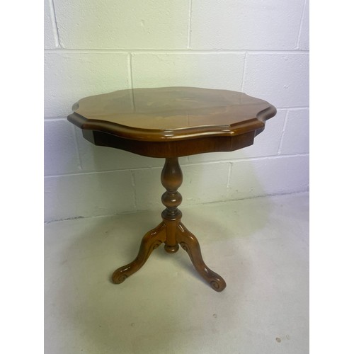 138 - Reproduction Italian Style Inlaid Side Table