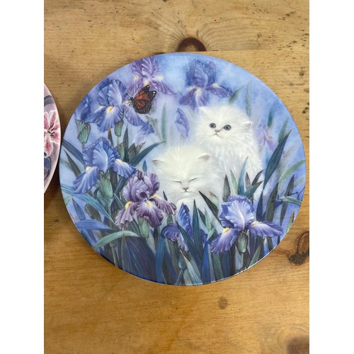 157 - 2 Lilly Chang Cat Picture Plates