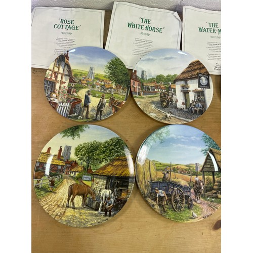 159 - Six Royal Doulton Journey Through the Village Plates By Mick Bensley