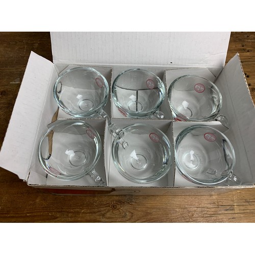 56 - Set of 6 Pacucci Glass Coffee Cups and Saucers