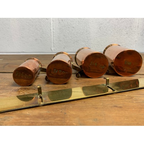 313 - Antique Copper Measuring Cup Set