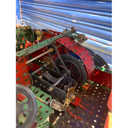 369 - Huge Bespoke Build Meccano Showmans Electric Traction Engine - 80cm Long! The basic design of this t... 