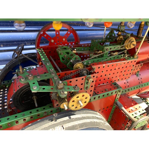 369 - Huge Bespoke Build Meccano Showmans Electric Traction Engine - 80cm Long! The basic design of this t... 