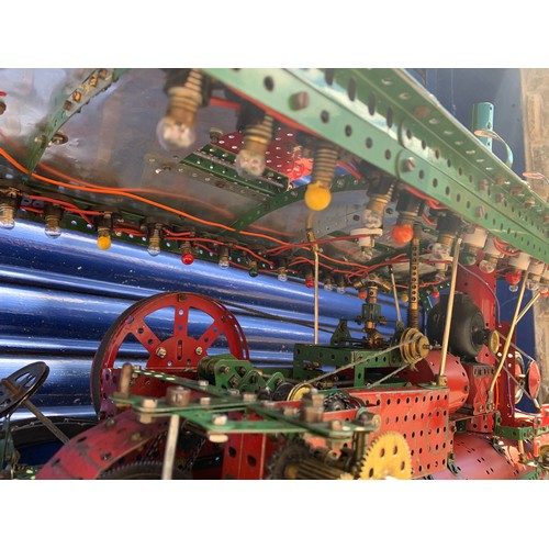 369 - Huge Bespoke Build Meccano Showmans Electric Traction Engine - 80cm Long! The basic design of this t... 