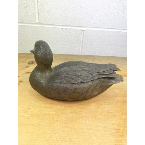 391 - Large Cold Cast Bronze Duck