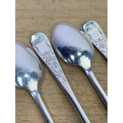 15 - 6 Charles William Fletcher Sterling Silver Teaspoons Sheffield 1908 48g