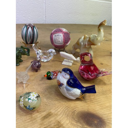 329 - Group of Collectable Ornaments Caithness, Murano, Onyx & Verdite