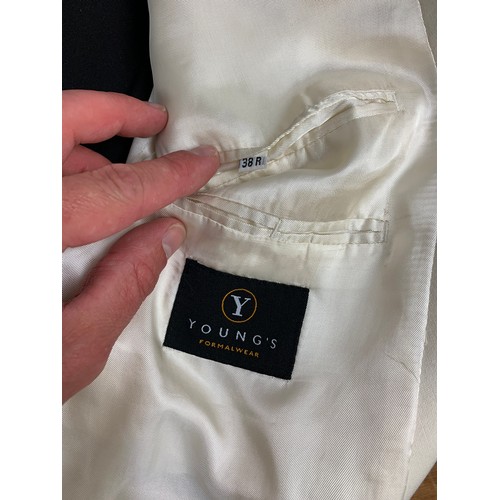 44 - Young's Formalwear White Dinner Jacket (38R) and Marks and Spencer Trousers (34/31)