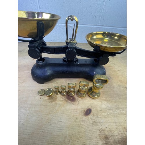 359 - Vintage Librasco Scales With Brass Weights