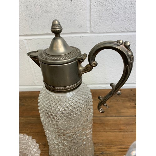 189 - Two Decanters and Vintage glass jug