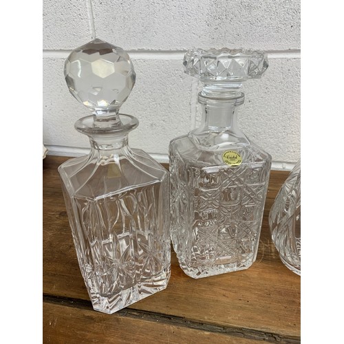 182 - 4 Lead Crystal Decanters inc. Cristal and Polonia