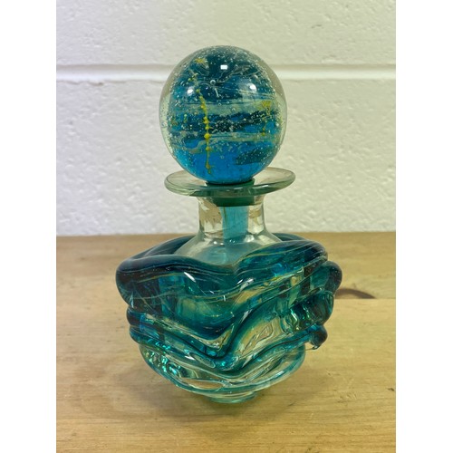 407 - Mdina Art Glass Inkwell Bottle with Stopper