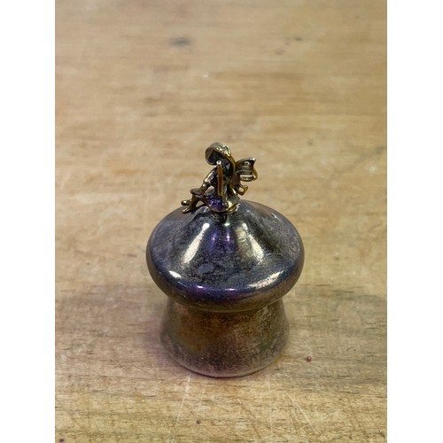 11 - Sterling Silver Pill Box with Fairy Finial