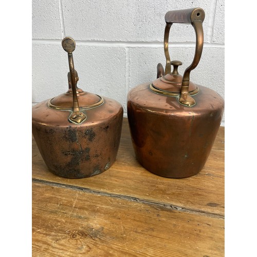 460 - Two Antique Copper Kettles