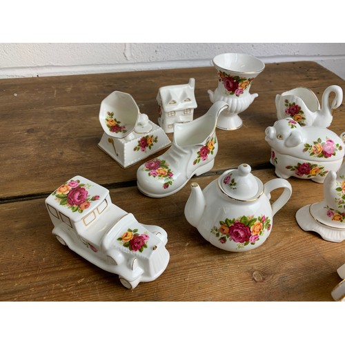 450 - Collection of Cottage Rose China