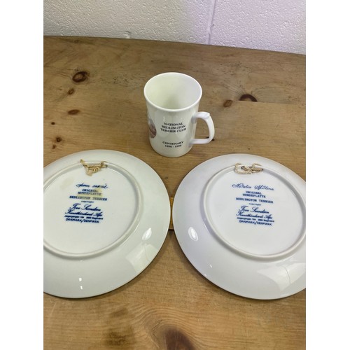 513 - Bedlington Terrier Plates & Cup