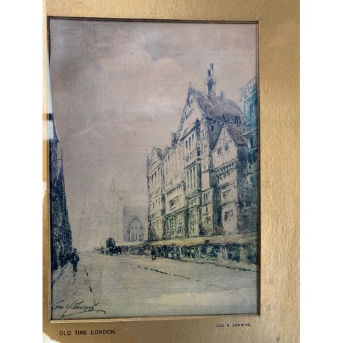 568 - Prints depicting street scenes inc. George M Downing